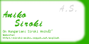 aniko siroki business card